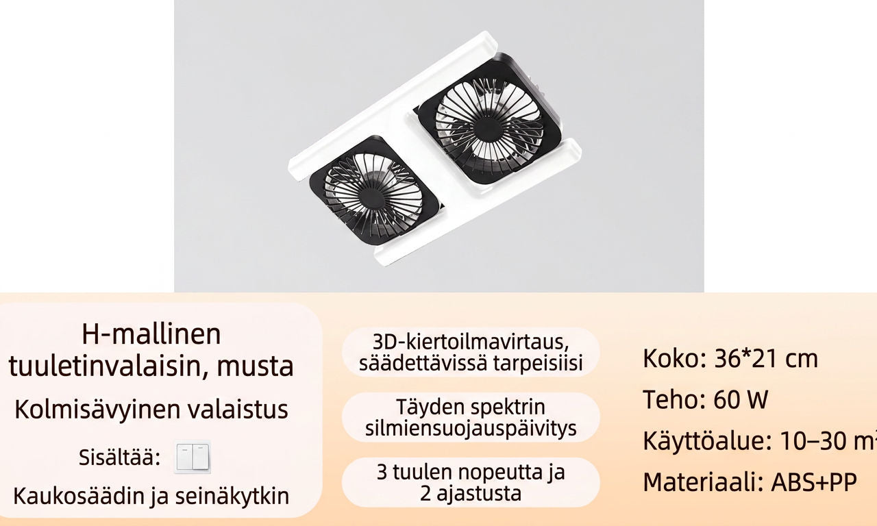Älykäs E27 Tuuletinvalaisin
