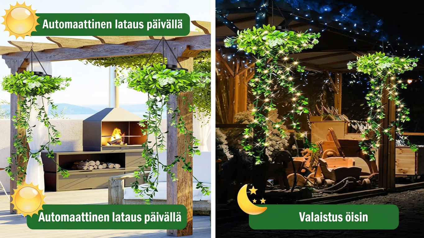 Aurinkoköynnös-valot: Säänkestävä Tunnelmavalaistus