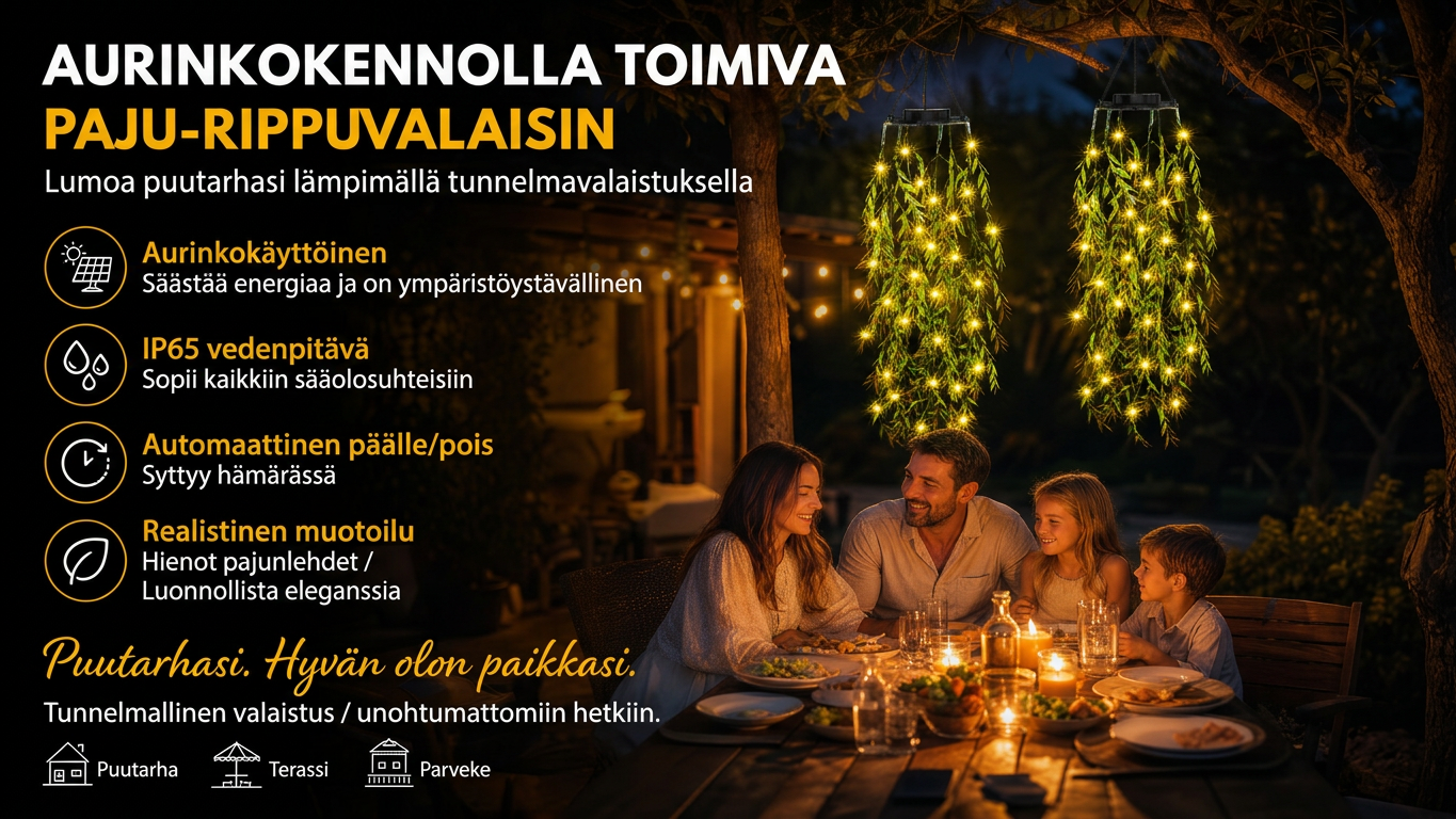 Aurinkoköynnös-valot: Säänkestävä Tunnelmavalaistus